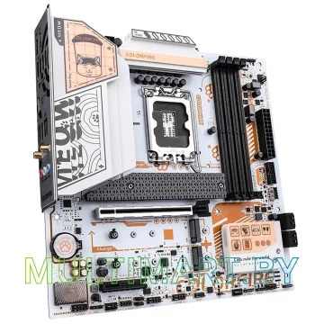 Материнская плата Colorful COLORFIRE B760M-MEOW WIFI D5 ORANGE картинка 3